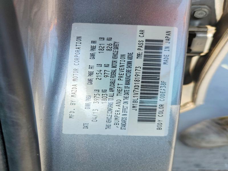 Aukcja sprzedaży 2013 Mazda 3, vin: JM1BL1V7XD1819173, numer aukcji: 59182746