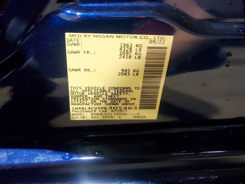 Aukcja sprzedaży 2023 Nissan Altima, vin: 1N4BL4CV5PN305463, numer aukcji: 57701706
