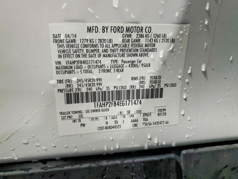 Aukcja sprzedaży 2014 Ford Taurus, vin: 1FAHP2F84EG171474, numer aukcji: 58054416