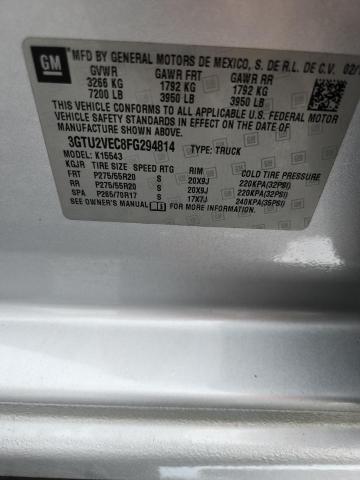 Продажа на аукционе авто 2015 Gmc Sierra, vin: 3GTU2VEC8FG294814, номер лота: 54406846
