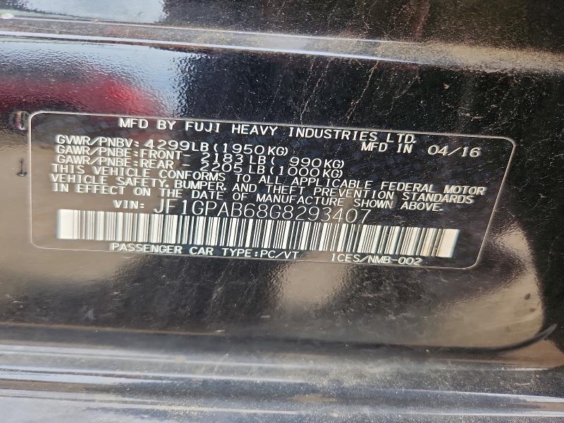 2016 Subaru Impreza მანქანა იყიდება აუქციონზე, vin: JF1GPAB68G8293407, აუქციონის ნომერი: 55138806