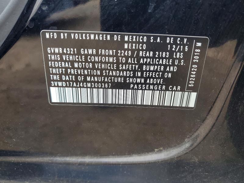 Aukcja sprzedaży 2016 Volkswagen Jetta, vin: 3VWD17AJ4GM300367, numer aukcji: 57594516