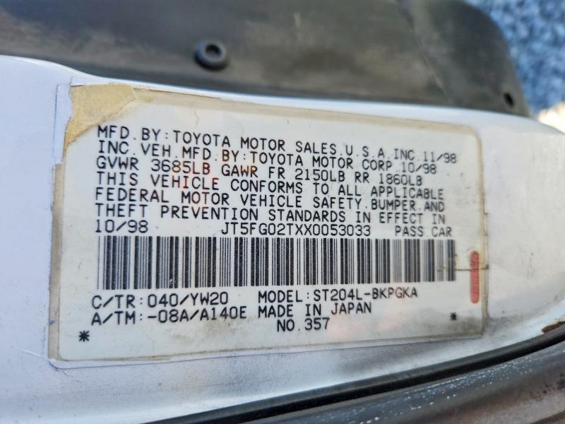 56876976 :رقم المزاد ، JT5FG02TXX0053033 vin ، 1999 Toyota Celica مزاد بيع