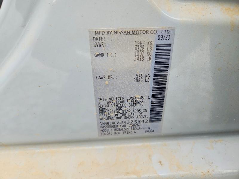 2024 Nissan Altima მანქანა იყიდება აუქციონზე, vin: 1N4BL4CV1RN325342, აუქციონის ნომერი: 58111656