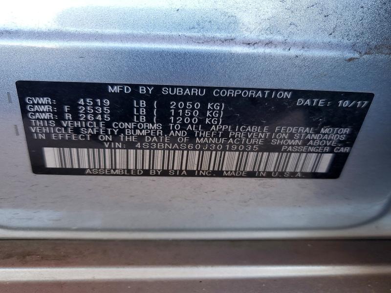 Aukcja sprzedaży 2018 Subaru Legacy, vin: 4S3BNAS60J3019035, numer aukcji: 58259446