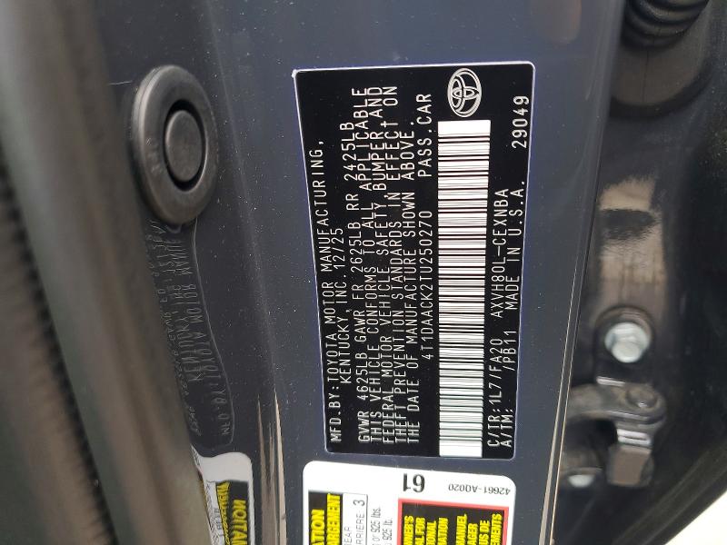 Продажа на аукционе авто 2026 Toyota Camry, vin: 4T1DAACK2TU250270, номер лота: 55353316