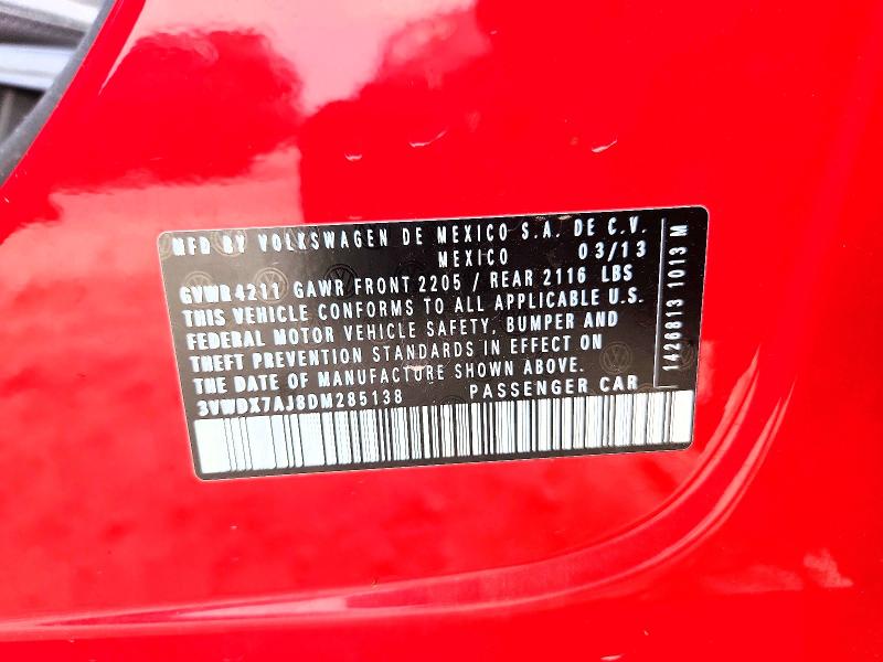 2013 Volkswagen Jetta მანქანა იყიდება აუქციონზე, vin: 3VWDX7AJ8DM285138, აუქციონის ნომერი: 59125666