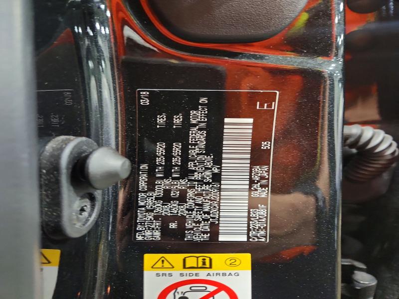 58609276 :رقم المزاد ، JTJDZKCA9J2009161 vin ، 2018 Lexus Rx مزاد بيع