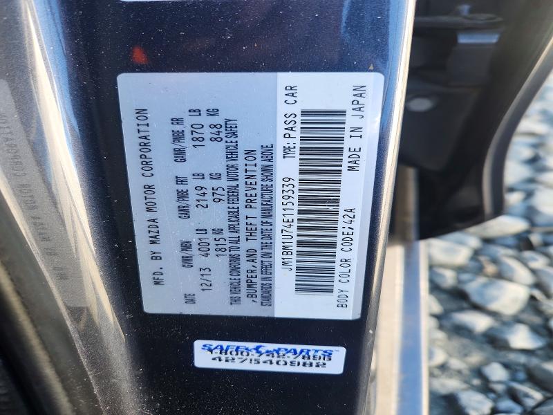 57416596 :رقم المزاد ، JM1BM1U74E1159339 vin ، 2014 Mazda 3 مزاد بيع