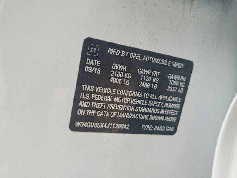 Продаж на аукціоні авто 2018 Buick Regal Tourx, vin: W04GU8SX4J1128842, номер лоту: 58772046
