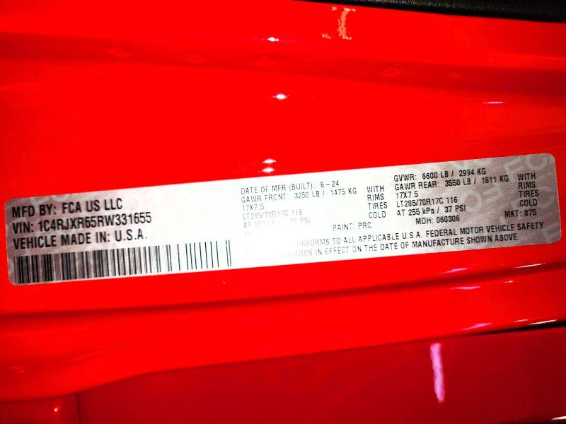 57380986 :رقم المزاد ، 1C4RJXR65RW331655 vin ، 2024 Jeep Wrangler مزاد بيع