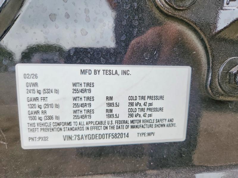 Продажа на аукционе авто 2026 Tesla Model Y, vin: 7SAYGDED0TF582014, номер лота: 57591456