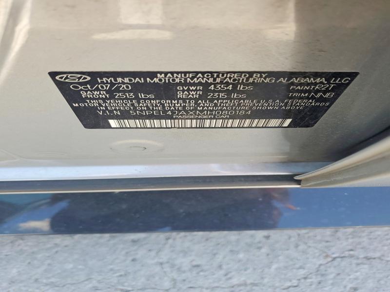 Продаж на аукціоні авто 2021 Hyundai Sonata, vin: 5NPEL4JAXMH080184, номер лоту: 56148866