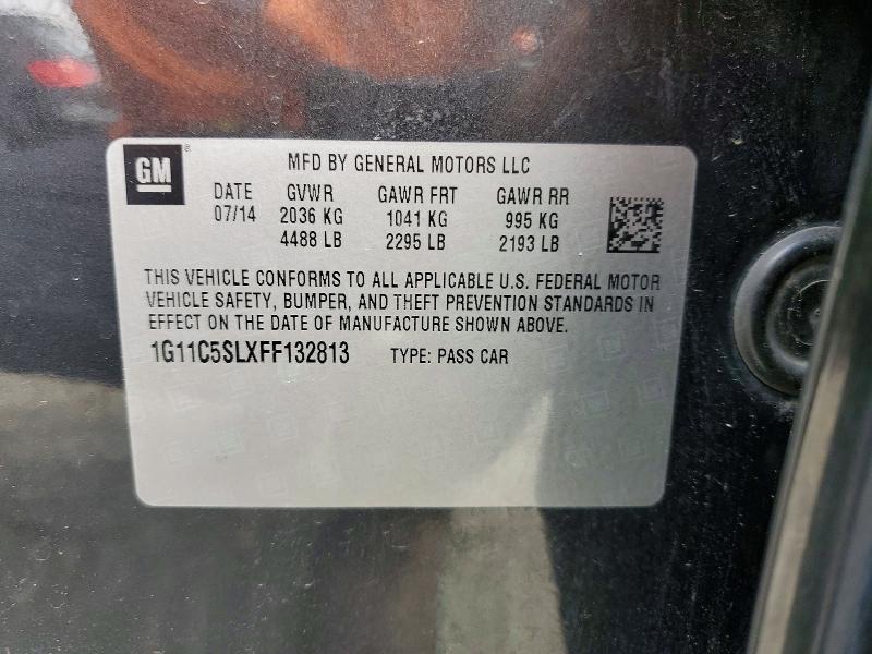 Aukcja sprzedaży 2015 Chevrolet Malibu, vin: 1G11C5SLXFF132813, numer aukcji: 55928556