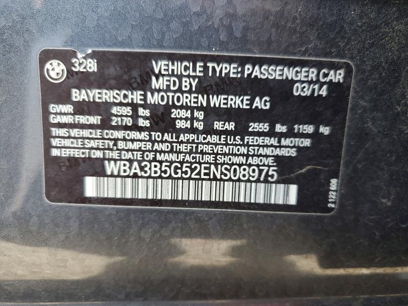 Продаж на аукціоні авто 2014 Bmw 328, vin: WBA3B5G52ENS08975, номер лоту: 55810196