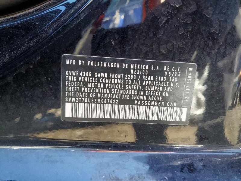 58506826 :رقم المزاد ، 3VW2T7BU8SM087622 vin ، 2025 Volkswagen Jetta مزاد بيع