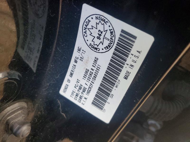 Продаж на аукціоні авто 2013 Honda Accord, vin: 1HGCR2F81DA800951, номер лоту: 55524516