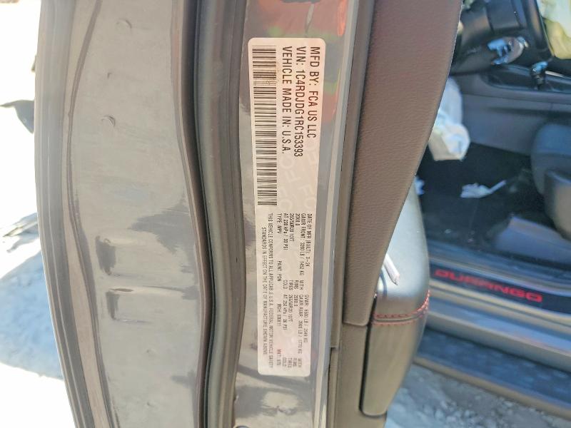 57700276 :رقم المزاد ، 1C4RDJDG1RC153393 vin ، 2024 Dodge Durango مزاد بيع