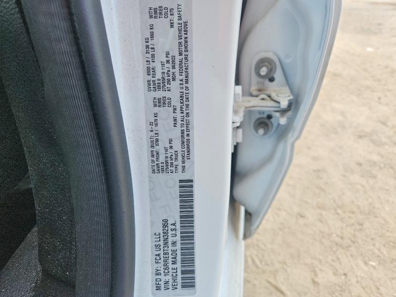 57117066 :رقم المزاد ، 1C6RREBT3NN382950 vin ، 2022 Ram 1500 مزاد بيع