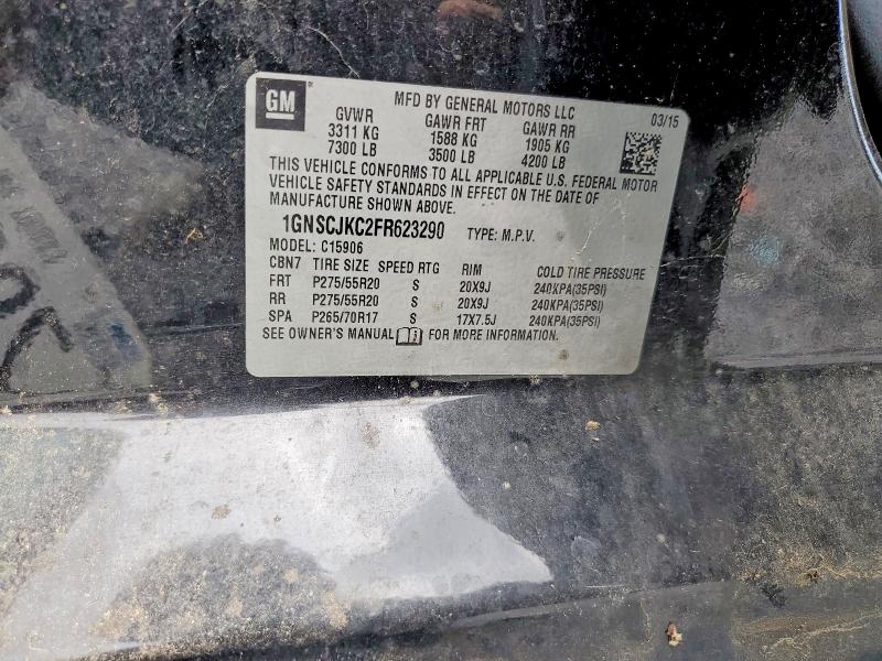 55986596 :رقم المزاد ، 1GNSCJKC2FR623290 vin ، 2015 Chevrolet Suburban مزاد بيع