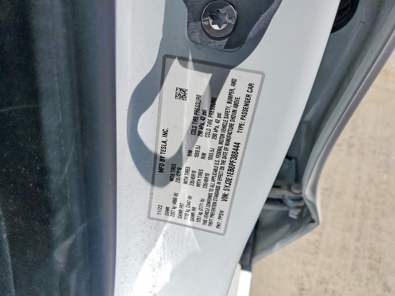 58746476 :رقم المزاد ، 5YJ3E1EB8PF388444 vin ، 2023 Tesla Model 3 مزاد بيع