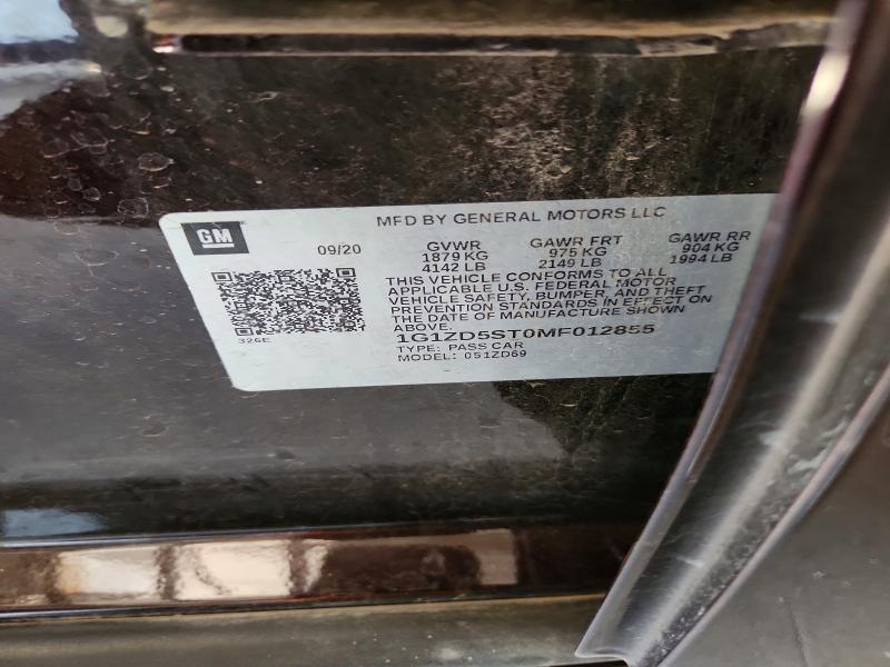 59338926 :رقم المزاد ، 1G1ZD5ST0MF012855 vin ، 2021 Chevrolet Malibu مزاد بيع