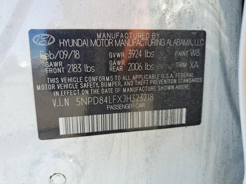 Продаж на аукціоні авто 2018 Hyundai Elantra, vin: 5NPD84LFXJH323218, номер лоту: 56478046