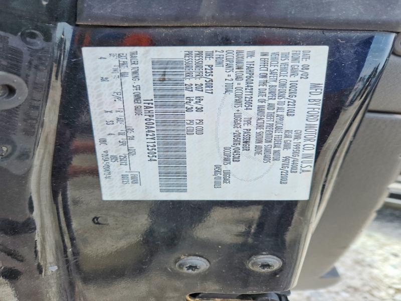 2002 Ford Thunderbird მანქანა იყიდება აუქციონზე, vin: 1FAHP60A42Y125054, აუქციონის ნომერი: 59031916