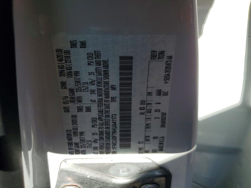 Продаж на аукціоні авто 2017 Ford Escape, vin: 1FMCU0F76HUA41173, номер лоту: 57044766