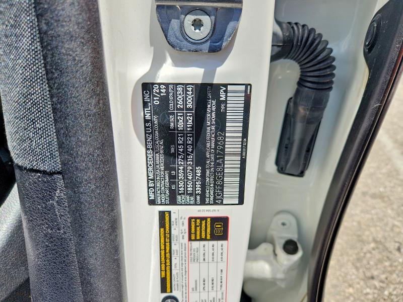 2020 Mercedes-benz Gls მანქანა იყიდება აუქციონზე, vin: 4JGFF8GE8LA179682, აუქციონის ნომერი: 58140696