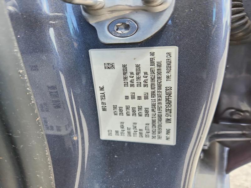 2023 Tesla Model 3 მანქანა იყიდება აუქციონზე, vin: 5YJ3E1EA6PF648783, აუქციონის ნომერი: 56571116