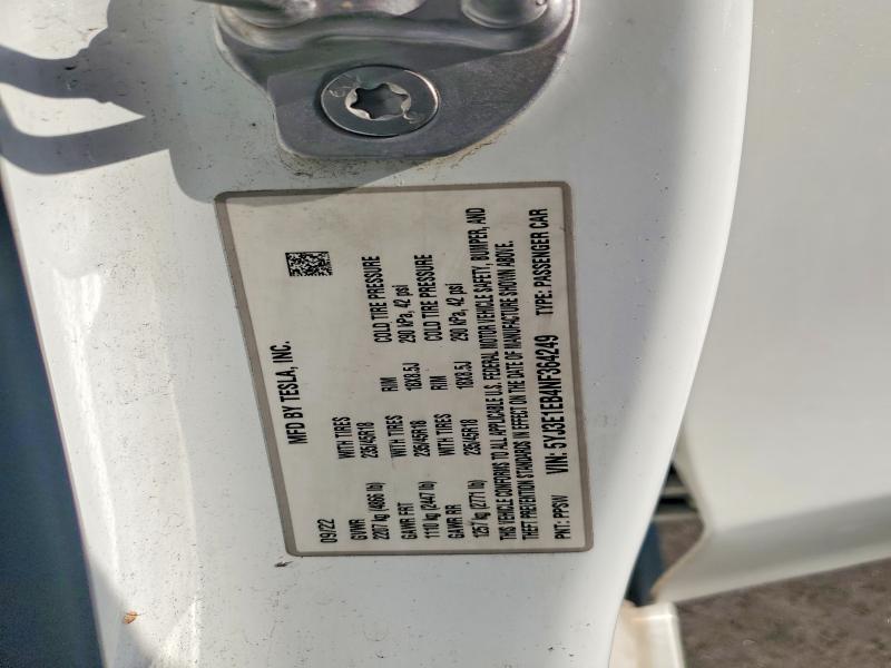 Aukcja sprzedaży 2022 Tesla Model 3, vin: 5YJ3E1EB4NF364249, numer aukcji: 57238346