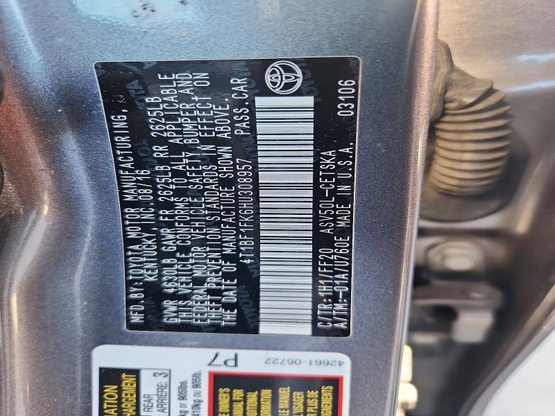 Aukcja sprzedaży 2017 Toyota Camry, vin: 4T1BF1FK6HU308957, numer aukcji: 55616176