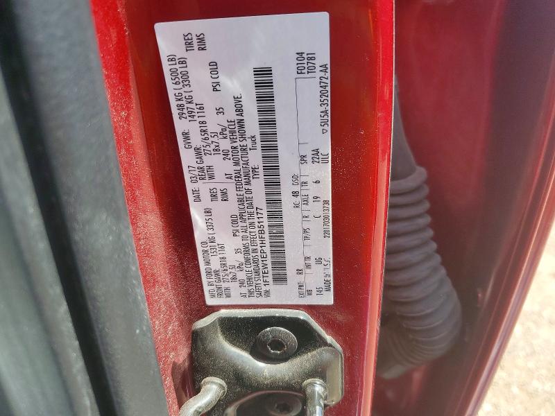 Aukcja sprzedaży 2017 Ford F150, vin: 1FTEW1EP1HFB51177, numer aukcji: 55707246