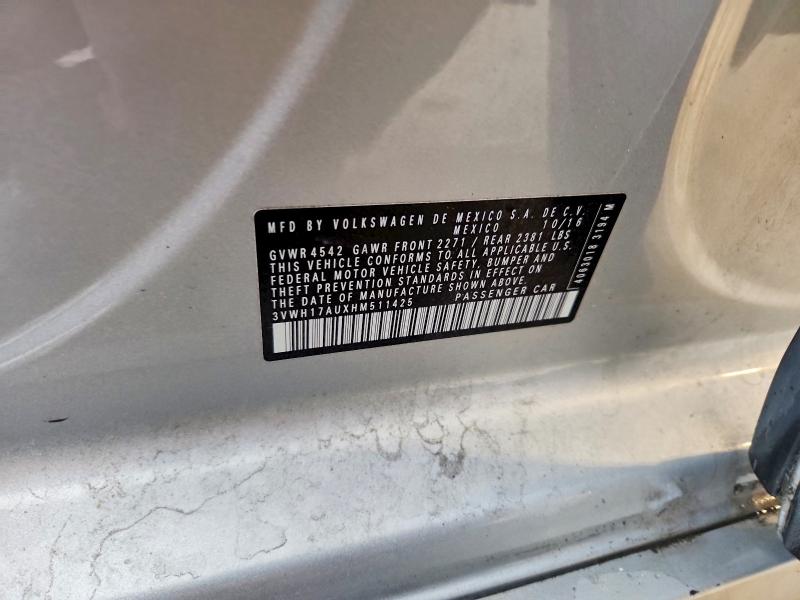 Aukcja sprzedaży 2017 Volkswagen Golf Alltrack, vin: 3VWH17AUXHM511425, numer aukcji: 57755856