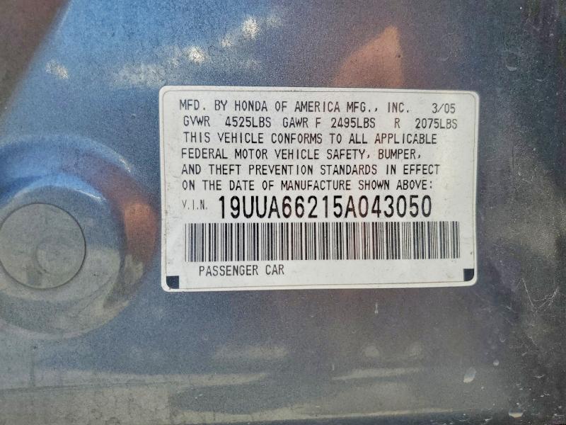 Aukcja sprzedaży 2005 Acura Tl, vin: 19UUA66215A043050, numer aukcji: 55699286