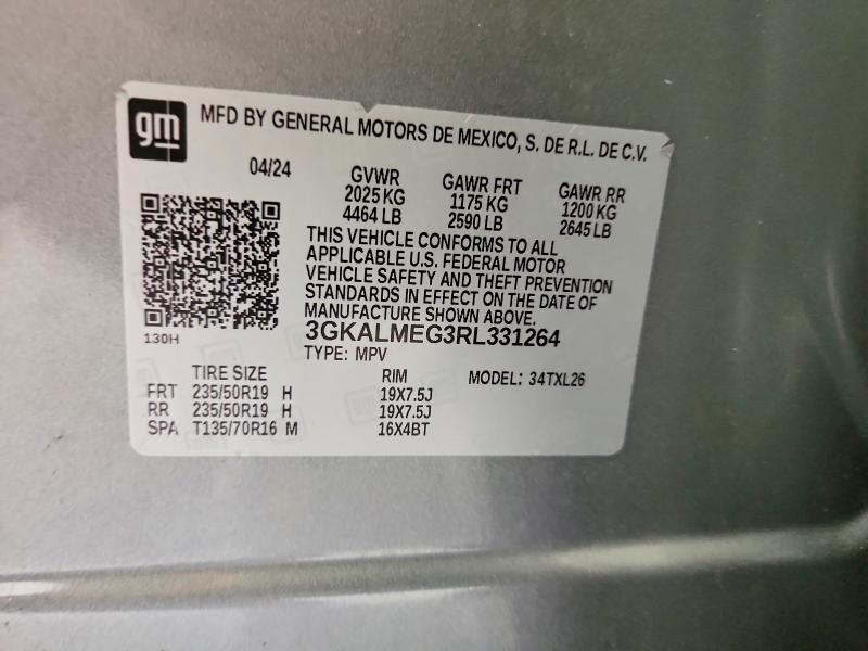 55874426 :رقم المزاد ، 3GKALMEG3RL331264 vin ، 2024 Gmc Terrain مزاد بيع