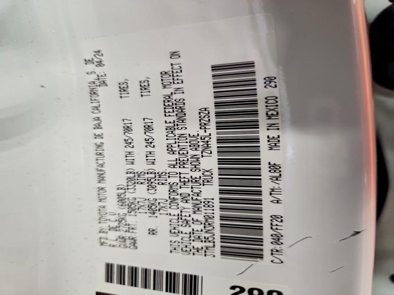 56868986 :رقم المزاد ، 3TMLB5JN3RM011891 vin ، 2024 Toyota Tacoma مزاد بيع