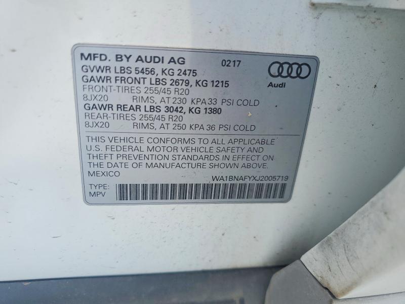 Auction sale of the 2018 Audi Q5, vin: WA1BNAFYXJ2005719, lot number: 56873236