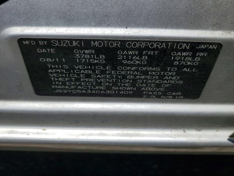 Продаж на аукціоні авто 2012 Suzuki Sx4, vin: JS2YC5A34C6301409, номер лоту: 55852186
