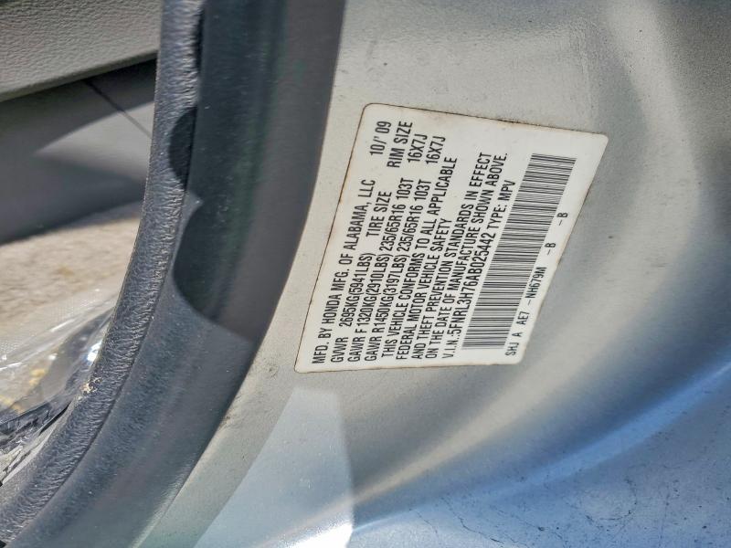 2010 Honda Odyssey მანქანა იყიდება აუქციონზე, vin: 5FNRL3H76AB025442, აუქციონის ნომერი: 57020246