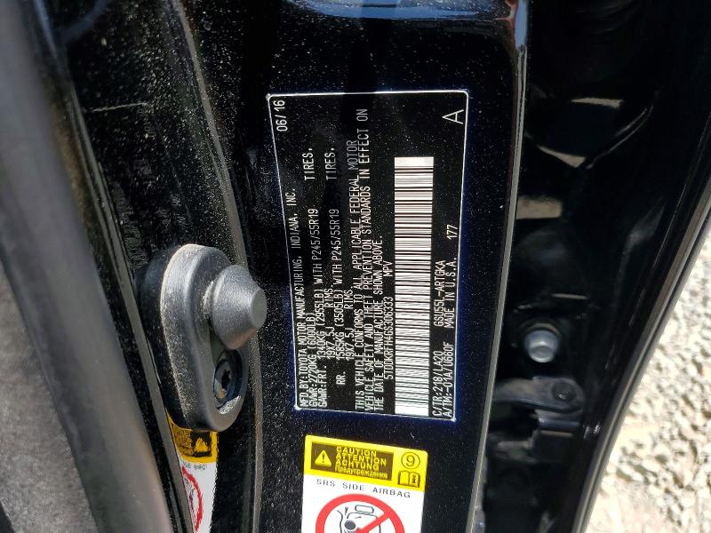 Продаж на аукціоні авто 2016 Toyota Highlander, vin: 5TDDKRFH4GS306333, номер лоту: 56363436