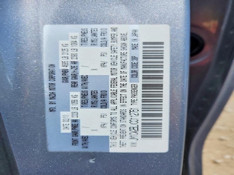 2012 Mazda 5 მანქანა იყიდება აუქციონზე, vin: JM1CW2BLXC0112761, აუქციონის ნომერი: 57270026