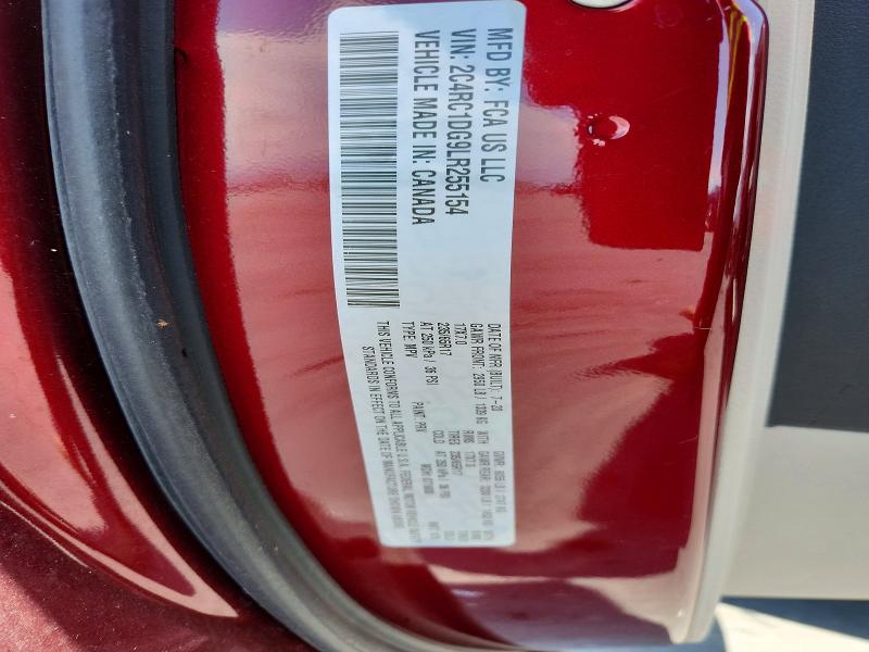 2020 Chrysler Voyager მანქანა იყიდება აუქციონზე, vin: 2C4RC1DG9LR255154, აუქციონის ნომერი: 58563926