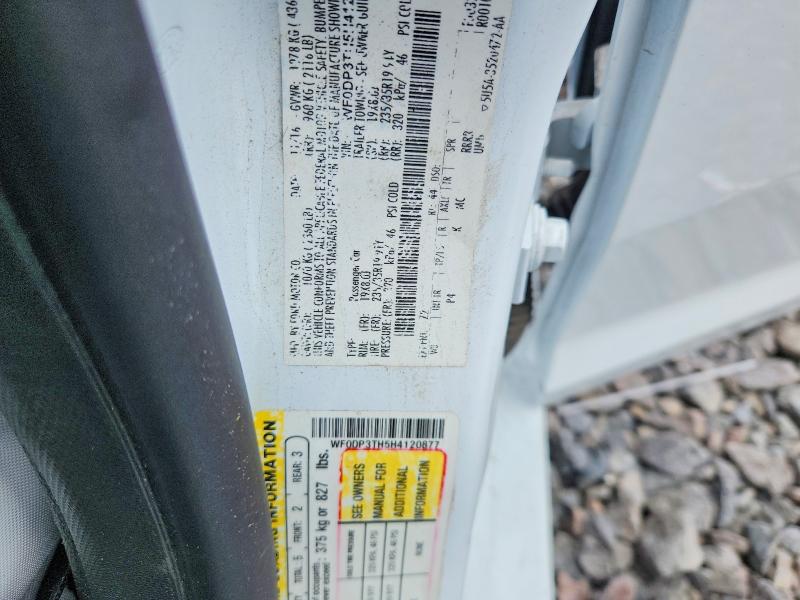 2017 Ford Focus მანქანა იყიდება აუქციონზე, vin: WF0DP3TH5H4120877, აუქციონის ნომერი: 57878066
