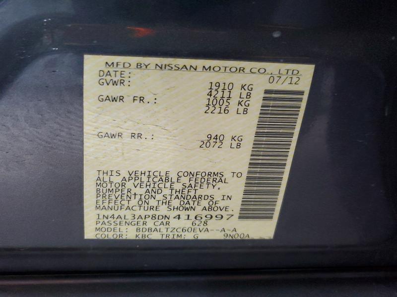 Aukcja sprzedaży 2013 Nissan Altima, vin: 1N4AL3AP8DN416997, numer aukcji: 56602716