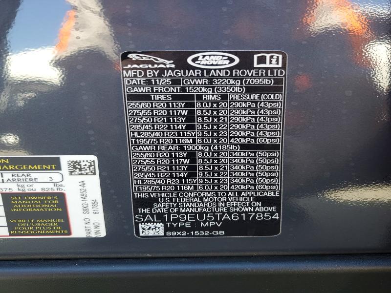 Продаж на аукціоні авто 2026 Land Rover Range Rover Sport, vin: SAL1P9EU5TA617854, номер лоту: 58469186