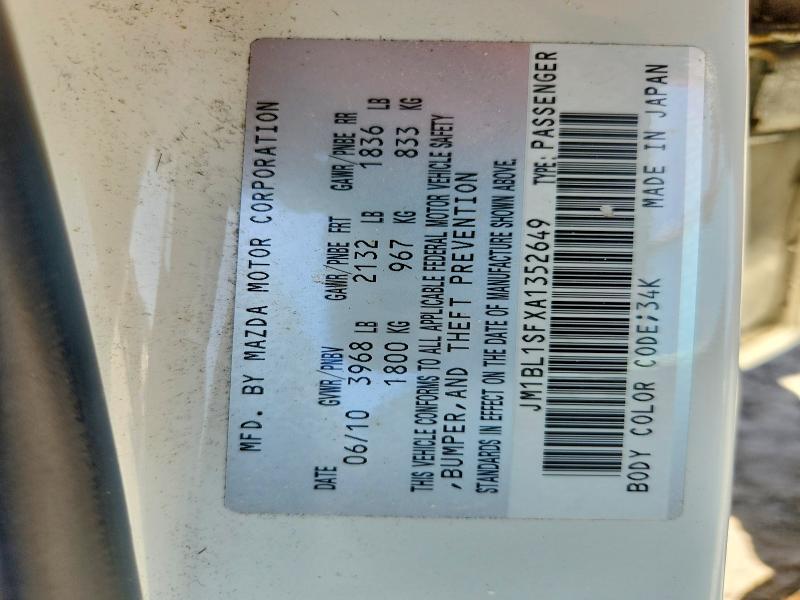56708246 :رقم المزاد ، JM1BL1SFXA1352649 vin ، 2010 Mazda 3 مزاد بيع