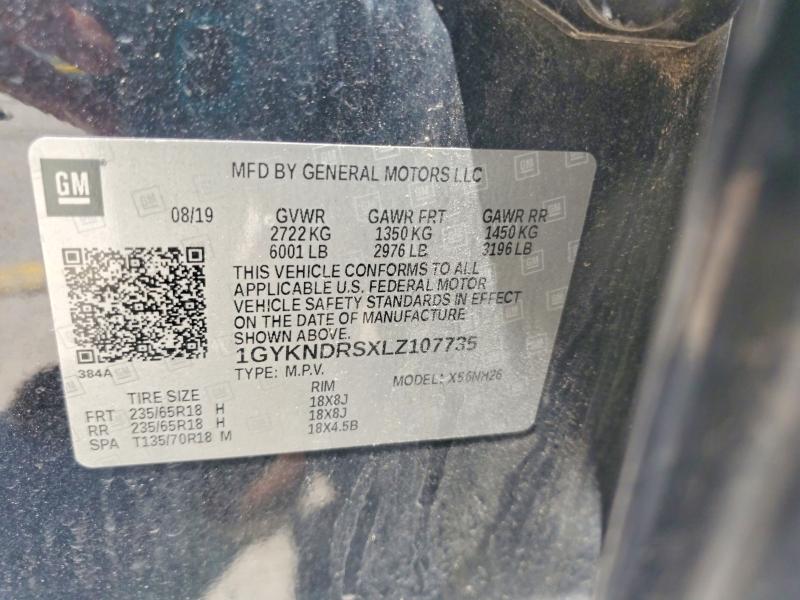 Aukcja sprzedaży 2020 Cadillac Xt5, vin: 1GYKNDRSXLZ107735, numer aukcji: 57416056