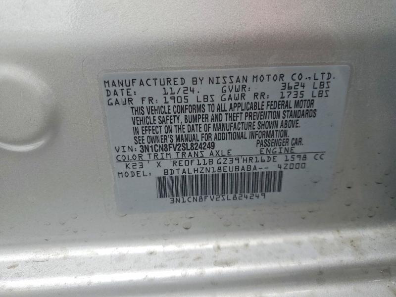 Продаж на аукціоні авто 2025 Nissan Versa, vin: 3N1CN8FV2SL824249, номер лоту: 58923626